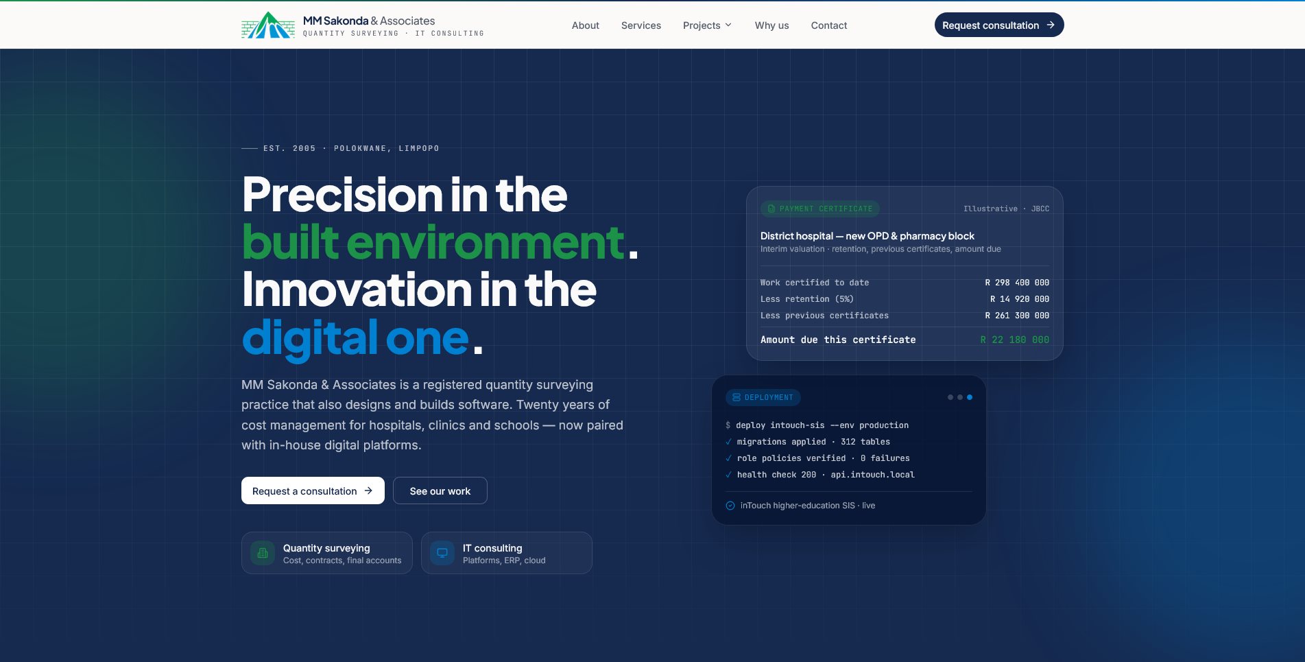 MM Sakonda & Associates — Corporate Website Platform